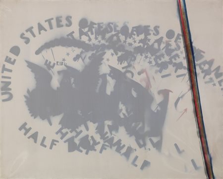 Franco Angeli (Roma, 1935 - 1988) United States, 1966 Tecnica mista e...