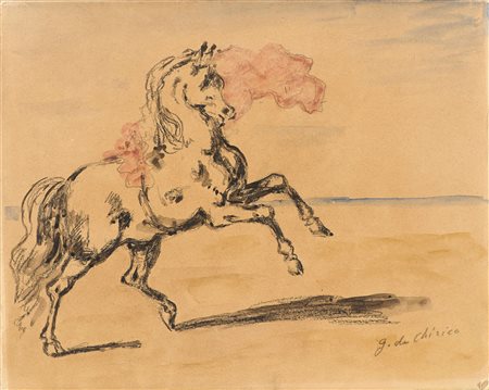 Giorgio de Chirico (Volos, 1888 - Roma, 1978) Cavallo, prima metà anni...