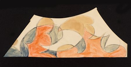 Giacomo Balla (Torino, 1871 - Roma, 1958) Paesaggio - Studio per ricamo,...