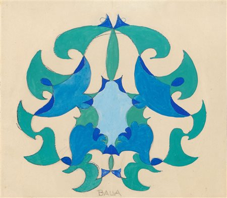 Giacomo Balla (Torino, 1871 - Roma, 1958) Motivo compenetrato con linea di...