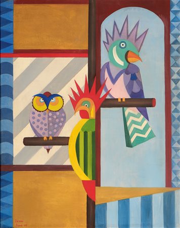 Fortunato Depero (Fondo, Val di Non (Tn), 1892 - Rovereto (Tn), 1960) Civetta...
