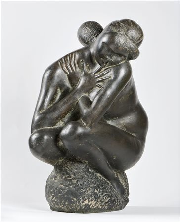 Emilio Greco (Catania, 1913 - Roma, 1995) Figura accoccolata, 1956 Scultura...