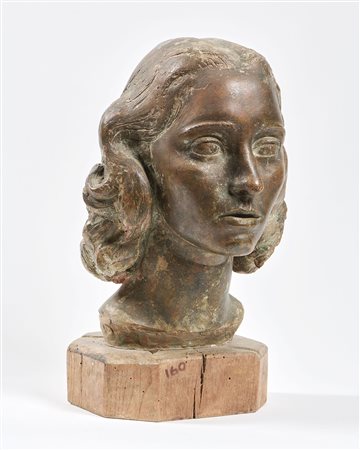 Bruno Innocenti (Firenze, 1906 - 1986) Testa di giovane donna (L'Algerina),...