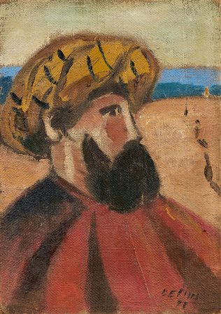 Filippo de Pisis (Ferrara, 1896 - Milano, 1956) Il marocchino, 1921 Olio su...