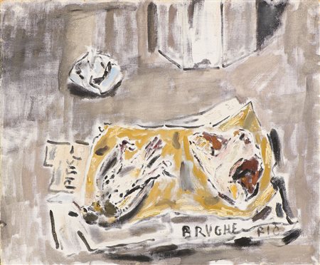 Filippo de Pisis (Ferrara, 1896 - Milano, 1956) Natura morta con beccaccino,...