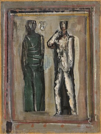 Mario Sironi (Sassari, 1885 - Milano, 1961) Spazi chiari, 1941 Tempera su...