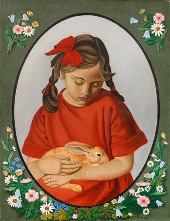 Gino Severini (Cortona (Ar), 1883 - Parigi, 1966) La fillette au lapin, 1922...