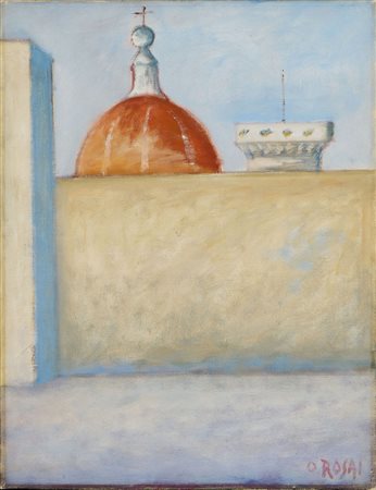 Ottone Rosai (Firenze, 1895 - Ivrea (To), 1957) Paesaggio di Firenze (Muro,...