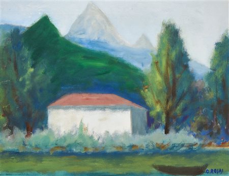 Ottone Rosai (Firenze, 1895 - Ivrea (To), 1957) Cinquale, 1955 Olio su tela,...