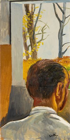 Renato Guttuso (Bagheria (Pa), 1912 - Roma, 1987) Nino alla finestra a...