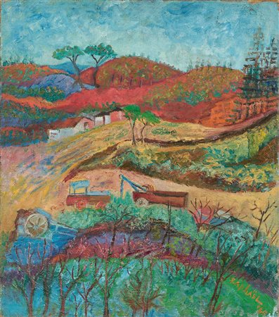 Antonietta Raphaël Mafai (Kovno, 1915 - Roma, 1975) Paesaggio, 1960 Olio su...