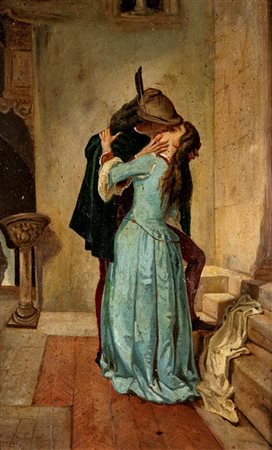 Francesco Hayez (copia da) (Venezia 1791 - Milano 1882) Il bacio (autore...