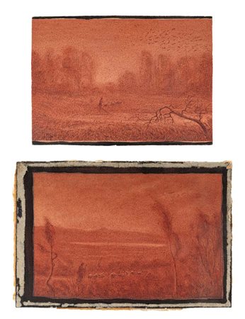 Filiberto Minozzi (Verona 1877 - Milano 1936) Coppia di piccoli paesaggi di...