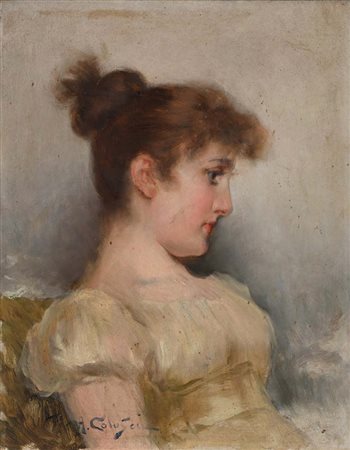 Arturo Calosci (Montevarchi (Arezzo) 1854 - Firenze 1926) Ritratto di...