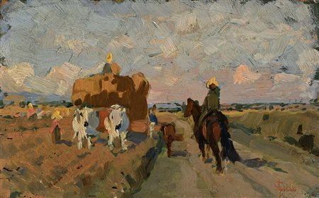 Luigi Gioli (San Frediano a Settimo 1855 - Firenze 1947) Lavoro nei campi...