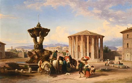 Franz Knebel (La Sarraz 1809 - Roma 1877) Roma, Veduta della Fontana dei...