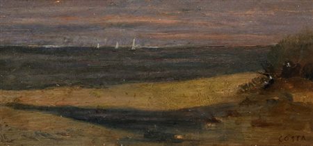 Giovanni (Nino) Costa (attribuito a) (Roma 1826 - Marina Di Pisa 1903) Vele...