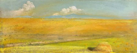 Giulio Aristide Sartorio (Roma 1860 - Roma 1932) Campagna romana pastello su...