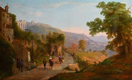 Joseph Ropes (Massachusetts 1812 - New York 1885) Viandanti lungo la strada...