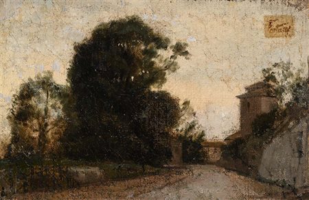 Mariano Fortuny y Marsal (Reus 1838 - Roma 1874) L'ingresso al paese Olio su...