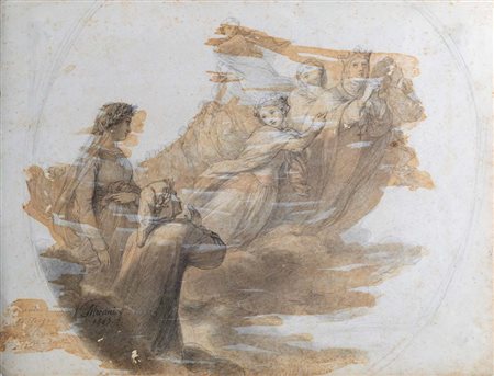 Vincenzo Morani (Polistena 1809 - Roma 1870) Dante incontra Piccarda Donati...