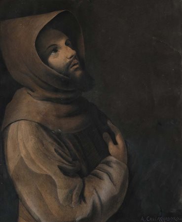 Antonino Calcagnadoro (attribuito a) (Rieti 1876 - Roma 1935) San Francesco...