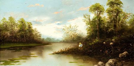 Francesco Capuano (Napoli 1854 - Napoli 1908) Due paesaggi di campagna oli su...
