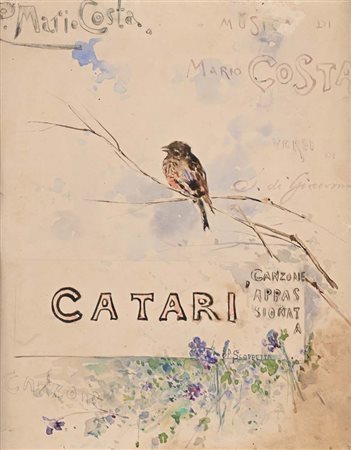 Pietro Scoppetta (Amalfi 1863 - Napoli 1920) "Catarì, Canzone Appassionata"...