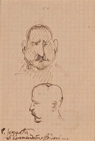Pietro Scoppetta (Amalfi 1863 - Napoli 1920) Ritratto dell'editore Ferdinando...