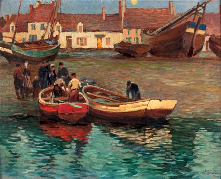 Corradetti (Scuola italiana inizi del XX secolo) () Il ritorno dei pescatori...