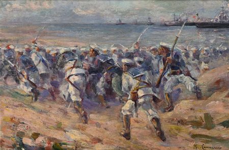 Scuola italiana inizi del XX secolo () 'Avanti, Marinai, Garibaldini del mare...