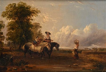 Sir Augustus Wall Callcott (1779 - 1844) 'Returning from the market' ('Di...
