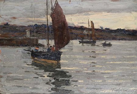 John Terrick Williams (Liverpool 1860 - Plymouth 1936) Marina in Bretagna...