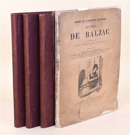 de Balzac, Honoré: Œuvres illustrées de Balzac, 1867, 1874 Il lotto include 4...