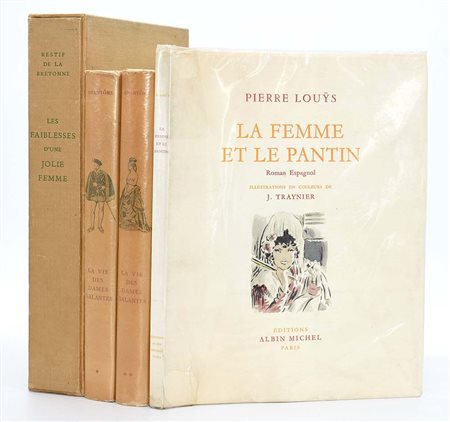 Letteratura libertina e galante francese (3 volumi) Brantôme: La vie des...