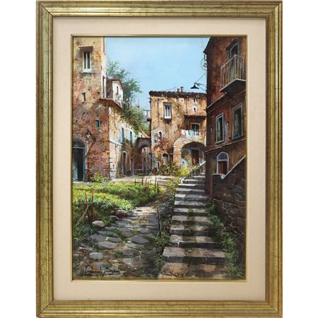 Ferdinando Sapio (Napoli 1955)  - Scorcio di paese