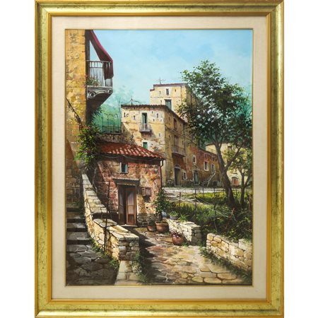 Ferdinando Sapio (Napoli 1955)  - Scorcio di paese