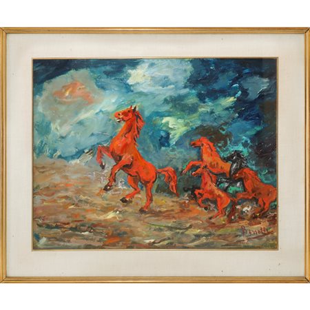 Giorgio Bonelli (1941 - 1986)  - Cavalli in corsa