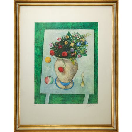 Aldo Gentilini (Genova 7 febbraio 1911 - Volpeglino 10 agosto 1982)  - Vaso di fiori