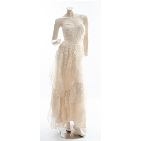 SARTORIA ITALIANA 1950 ca.,Abito sartoriale in pizzo e toulle