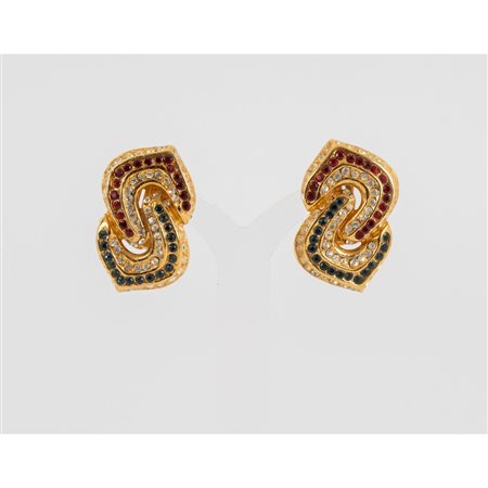 CASCIO BIJOUX, Orecchini con montatura in metallo dorato