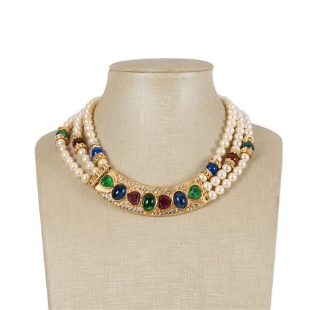 CASCIO BIJOUX, Collier a tre fili di perle