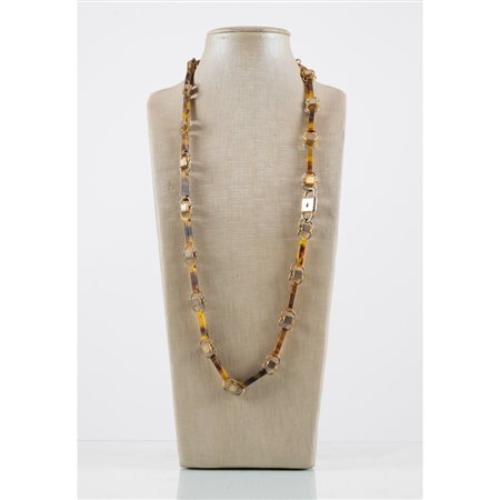 CASCIO BIJOUX, Collana con montatura in metallo dorato