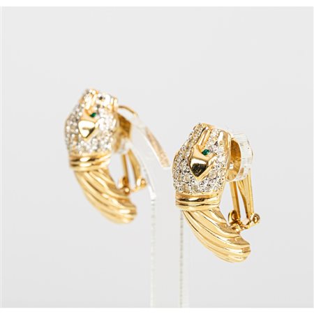 VOGUE BIJOUX, Orecchini con montatura in metallo dorato