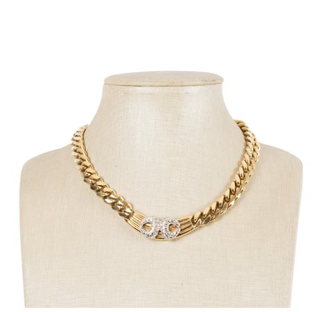 VOGUE BIJOUX, Collana con montatura in metallo dorato