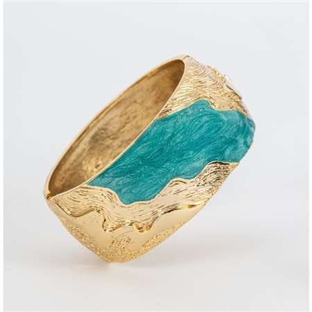 BALENCIAGA, Bracciale rigido con montatura in metallo
