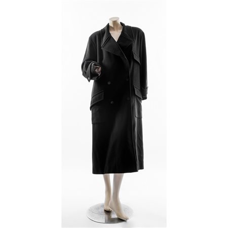 CHANEL, Cappotto in cachemire e lana nera