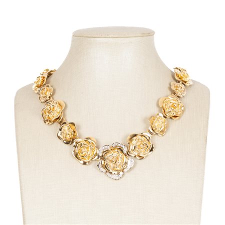 YVES SAINT LAUREN,T Collana con montatura in metallo