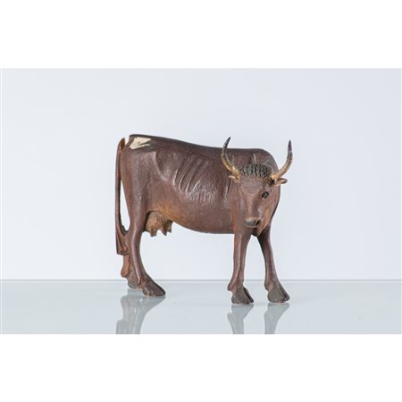 MANIFATTURA SICILIANA DEL XIX SECOLO, Scultura ''Mucca''
