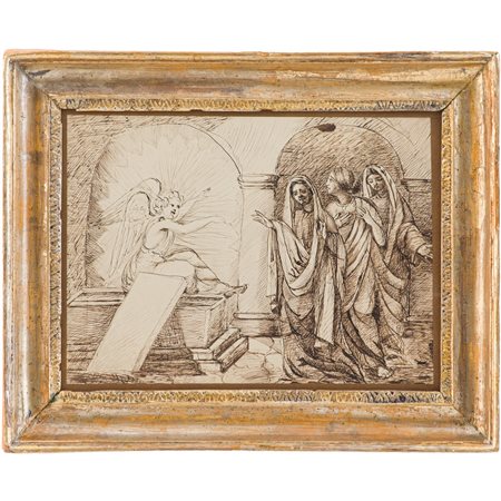 PITTORE SICILIANO DEL XIX SECOLO, Disegno a china su carta